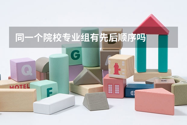 同一个院校专业组有先后顺序吗