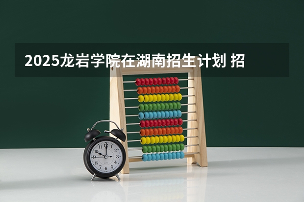 2025龙岩学院在湖南招生计划 招生人数