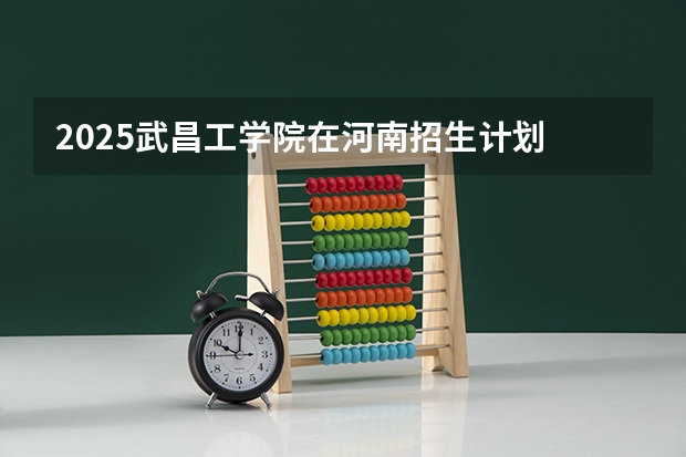 2025武昌工学院在河南招生计划 招生人数