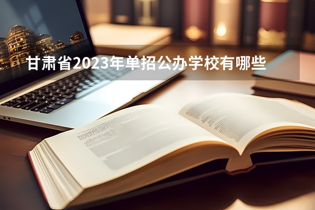 甘肃省2023年单招公办学校有哪些