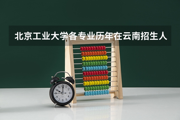 北京工业大学各专业历年在云南招生人数是多少