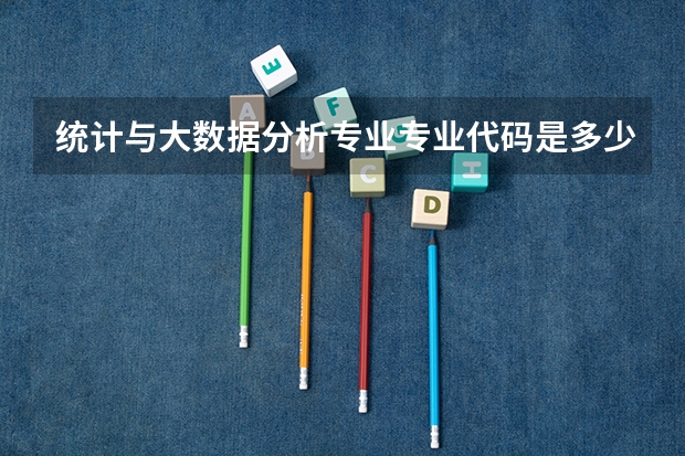 统计与大数据分析专业专业代码是多少