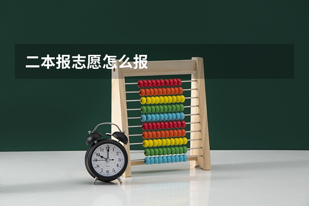二本报志愿怎么报