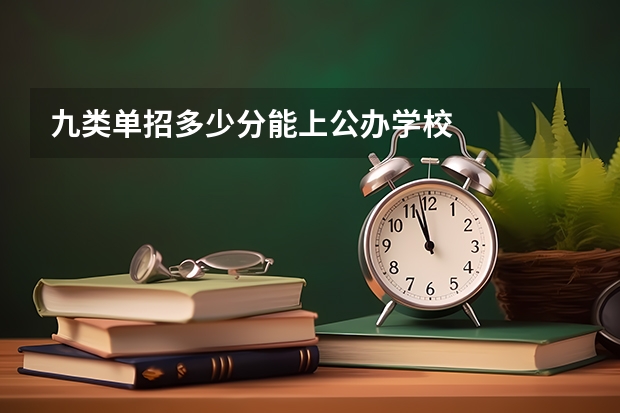 九类单招多少分能上公办学校