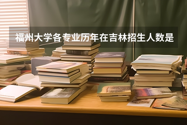 福州大学各专业历年在吉林招生人数是多少