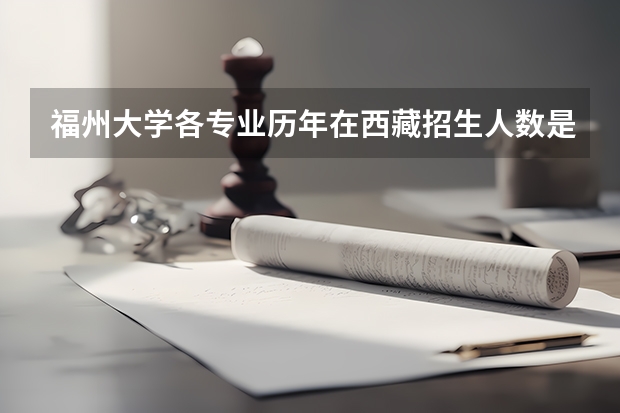 福州大学各专业历年在西藏招生人数是多少