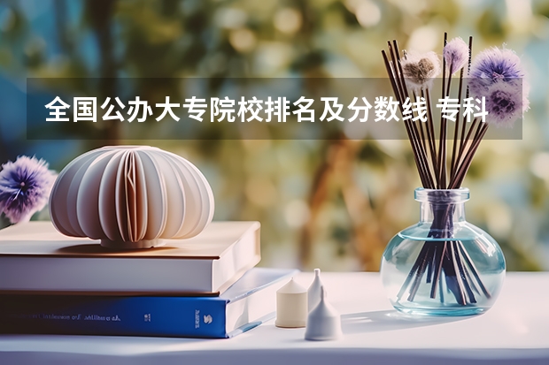 全国公办大专院校排名及分数线 专科排名及分数线