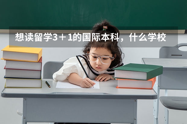 想读留学3＋1的国际本科，什么学校的好？