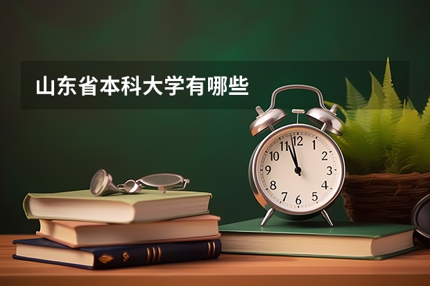 山东省本科大学有哪些