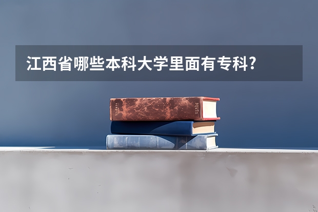 江西省哪些本科大学里面有专科?