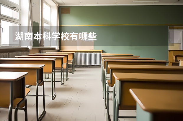 湖南本科学校有哪些