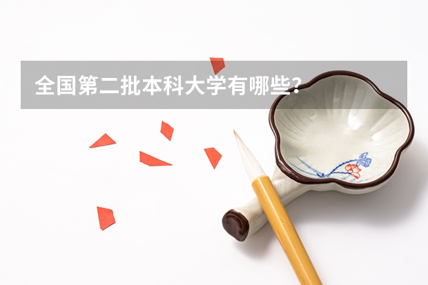 全国第二批本科大学有哪些？