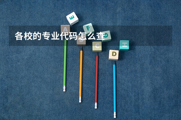各校的专业代码怎么查