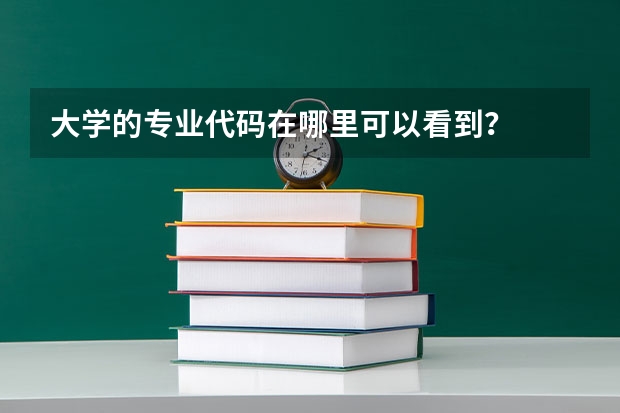 大学的专业代码在哪里可以看到？