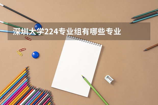 深圳大学224专业组有哪些专业