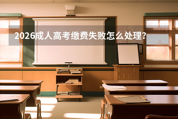 2026成人高考缴费失败怎么处理？