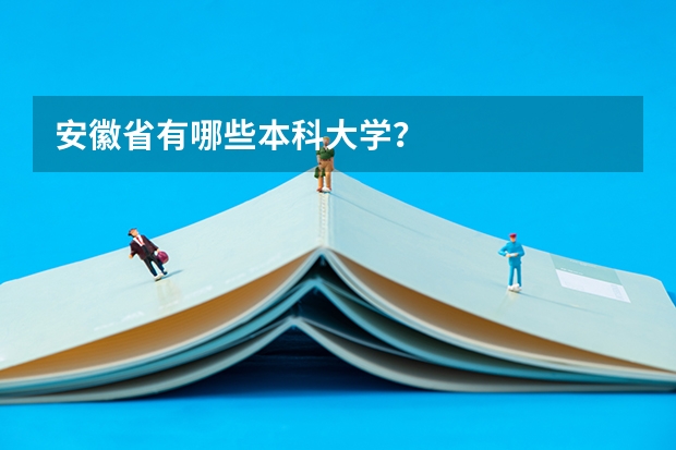 安徽省有哪些本科大学？