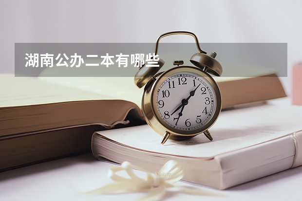 湖南公办二本有哪些