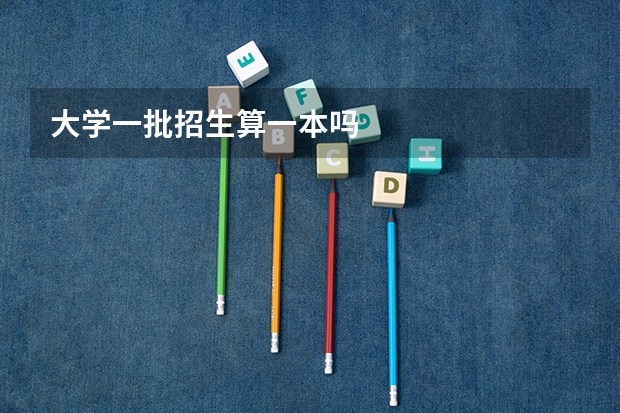 大学一批招生算一本吗