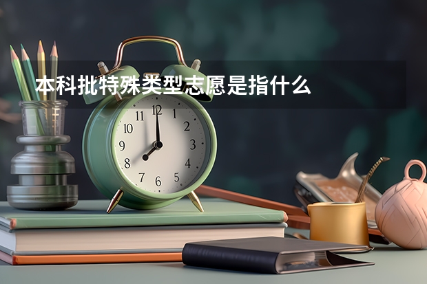 本科批特殊类型志愿是指什么