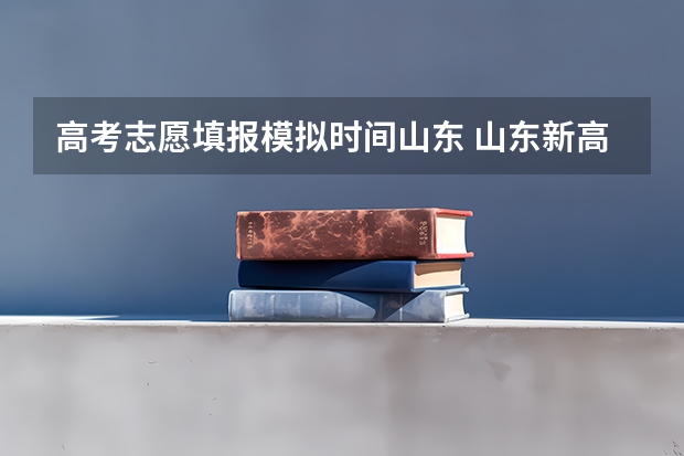 高考志愿填报模拟时间山东 山东新高考志愿分成几段填报。
