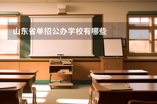 山东省单招公办学校有哪些