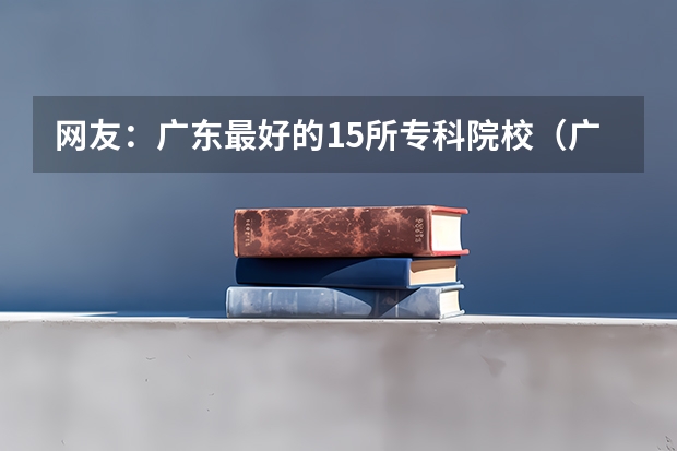 网友：广东最好的15所专科院校（广东番禺职业技术学院春季高考录取线）