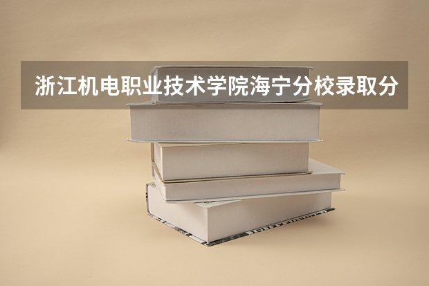 浙江机电职业技术学院海宁分校录取分数线是多少