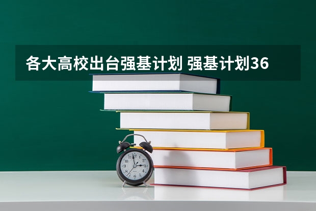 各大高校出台强基计划 强基计划36所大学名单及专业