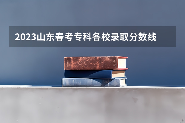 2023山东春考专科各校录取分数线是多少