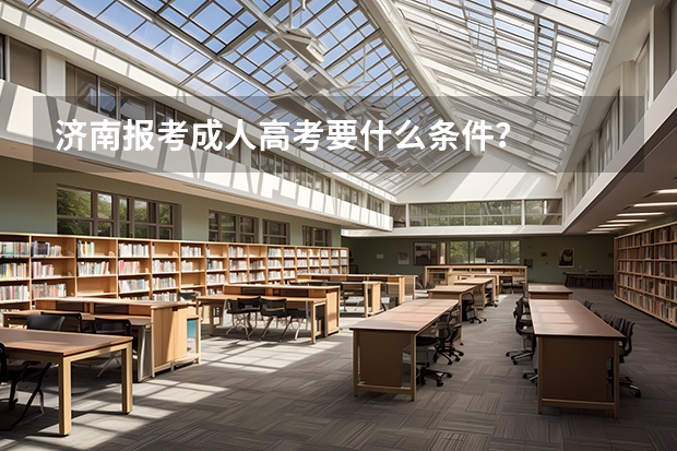 济南报考成人高考要什么条件？