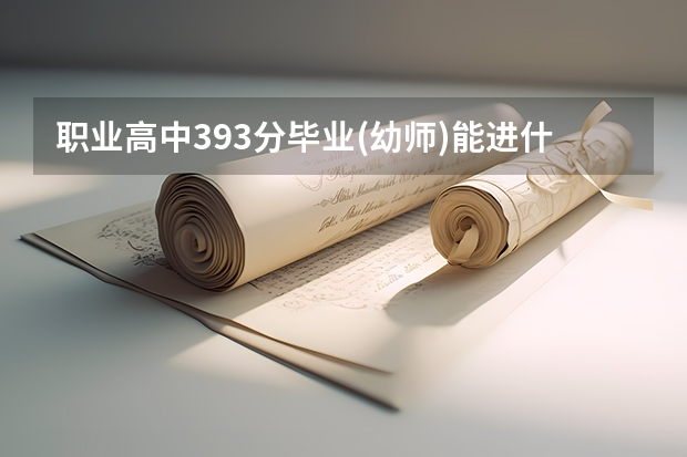 职业高中393分毕业(幼师)能进什么大学？