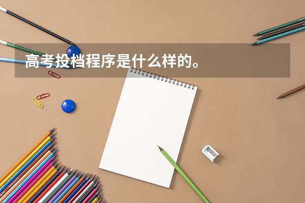 高考投档程序是什么样的。