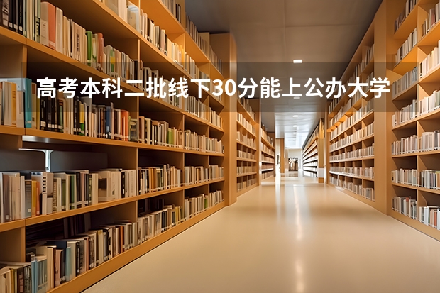 高考本科二批线下30分能上公办大学吗？