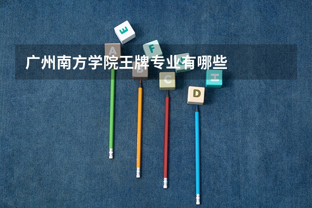 广州南方学院王牌专业有哪些