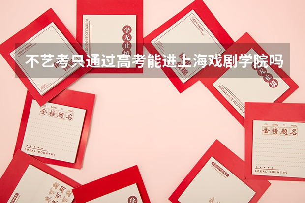 不艺考只通过高考能进上海戏剧学院吗