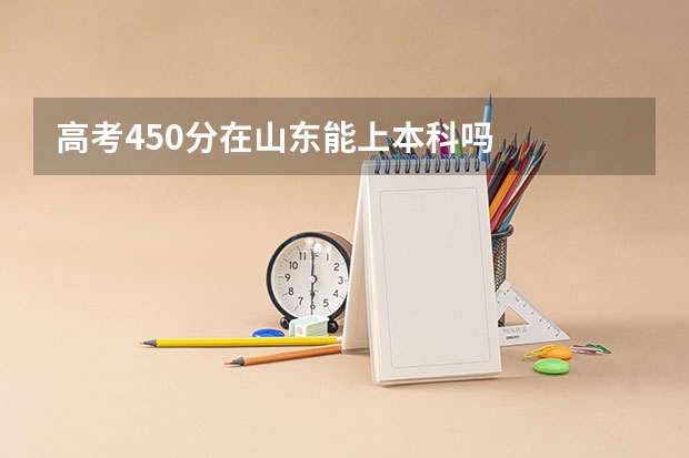 高考450分在山东能上本科吗