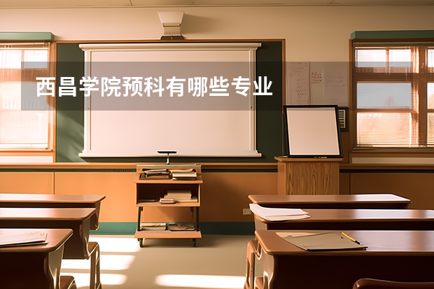 西昌学院预科有哪些专业