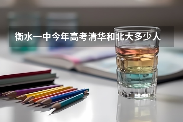 衡水一中今年高考清华和北大多少人