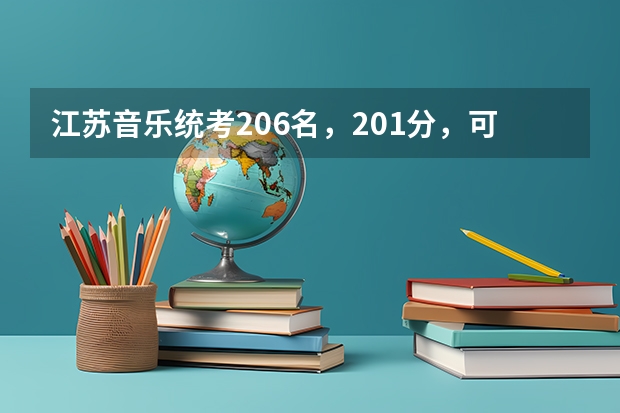 江苏音乐统考206名,201分,可以报什么省内的大学?