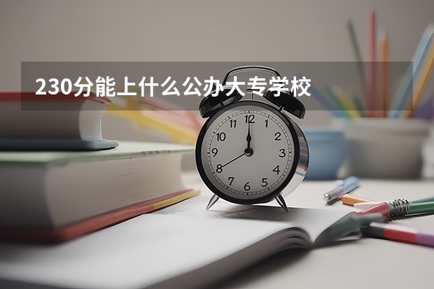 230分能上什么公办大专学校