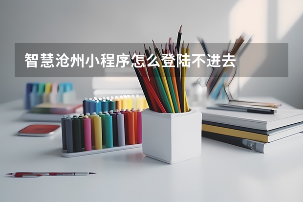 智慧沧州小程序怎么登陆不进去
