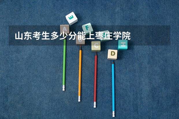 山东考生多少分能上枣庄学院