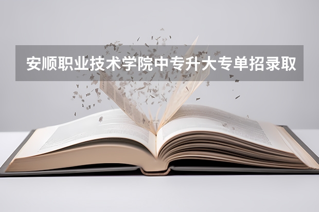 安顺职业技术学院中专升大专单招录取分数线是多少