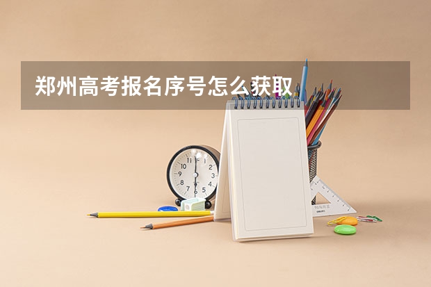 郑州高考报名序号怎么获取