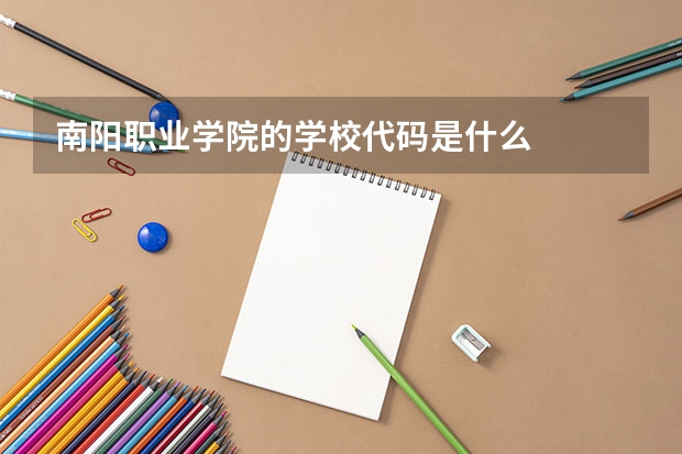 南阳职业学院的学校代码是什么