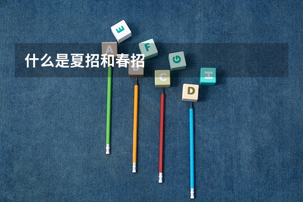 什么是夏招和春招