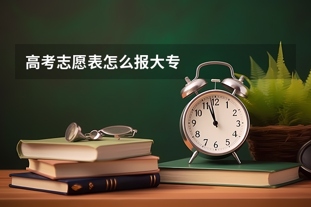 高考志愿表怎么报大专
