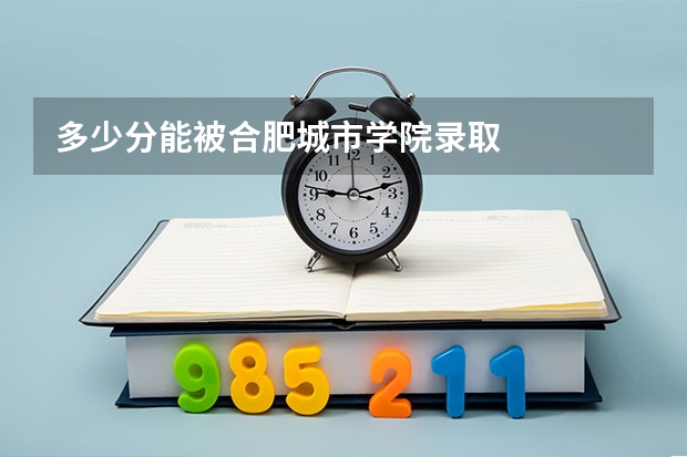多少分能被合肥城市学院录取