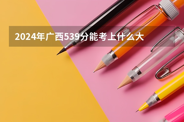 2024年广西539分能考上什么大学?
